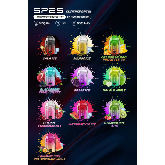 正品 SP2S 9000口一次性電子煙澳洲版 SP2S拋棄式電子煙9000口